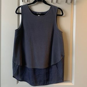 Grey sleeveless blouse